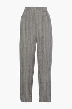 Joseph | Haim Prince of Wales checked cotton and linen-blend wide-leg pants商品图片,2.9折