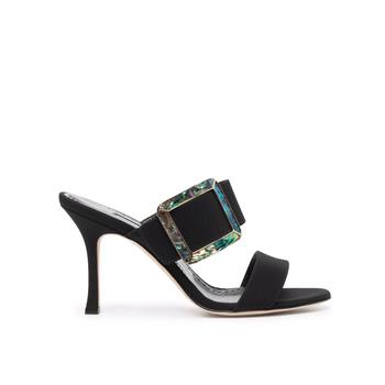 Manolo Blahnik直邮, Manolo Blahnik | Manolo Blahnik Gable 90 Satin Mules商品图片 7折