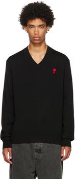 美国ami毛衣, AMI | Black Ami de Cœur Sweater商品图片 5.5折