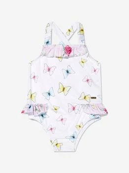 Patachou | Girls Butterflies Swimsuit in White,商家Childsplay Clothing,价格¥246