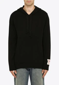推荐Logo-Patch Knitted Hooded Sweatshirt商品