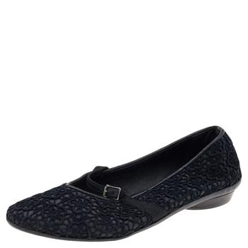 菲拉格慕芭蕾鞋, [二手商品] Salvatore Ferragamo | Salvatore Ferragamo Black Lace Ballet Flats Size 38.5商品图片 6.2折