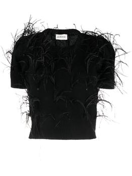 推荐PAROSH - Feathered Knitted Top商品