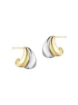 商品Curve 18K Gold & Sterling Silver Small Earrings图片