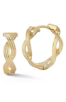Ember Fine Jewelry | 14K Gold Twist Huggie Hoop Earrings,商家Nordstrom Rack,价格¥2476