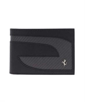 推荐Ferrari horizontal leather with carbon fibre insert wallet商品