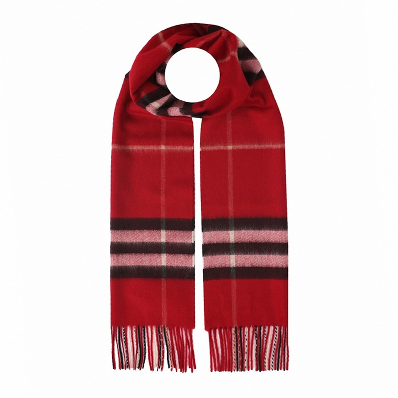 商品Burberry | Burberry 巴宝莉 女士红色格纹羊绒围巾 3993742-红色,商家Mayber,价格¥2356图片