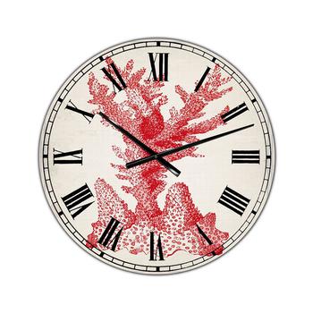 商品Designart | Red Coral 1 Oversized Nautical & Coastal Wall Clock - 36" x 28" x 1",商家Macy's,价格¥1014图片