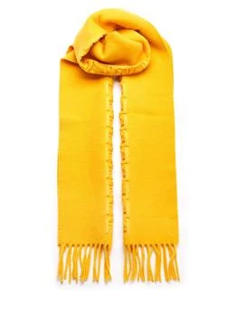 Fendi | Fendi Logo Embossed Fringed Scarf 5.9折