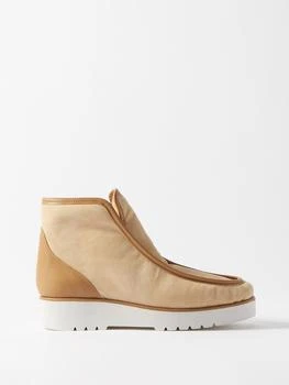 推荐Tyga shearling-lined suede boots商品