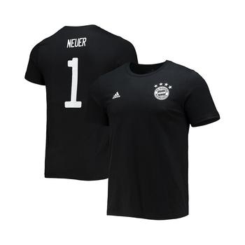 亚历山大王联名阿迪达斯, Adidas | Men's Manuel Neuer Black Bayern Munich Amplifier Name and Number T-shirt商品图片 