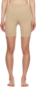 SKIMS | Beige Seamless Sculpt Mid Thigh Shorts商品图片,独家减免邮费