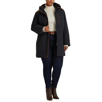 Ralph Lauren | Women's Plus Size Hooded Quilted Coat, Created by Macy's 7.4折×额外7折, 额外七折