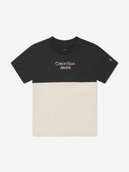 Calvin Klein | Baby Hero Logo Colourblock T-Shirt in Black 额外8折, 额外八折