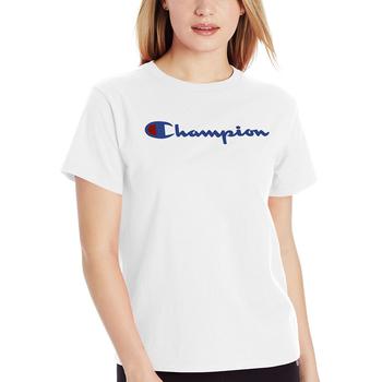 CHAMPION | 女士经典标志短袖圆领纯色刺绣T恤商品图片,7折