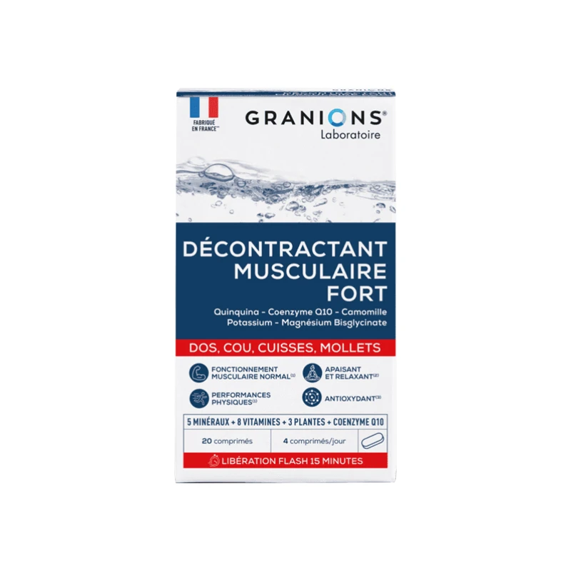 Granions | 格兰宁强效肌肉松弛剂 20片 缓解肌肉收缩放松减轻疲劳,商家VP FRANCE,价格¥172