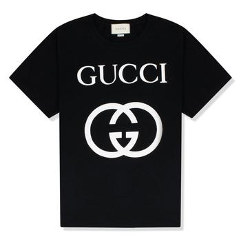 推荐Gucci GG Interlocking Black T Shirt商品