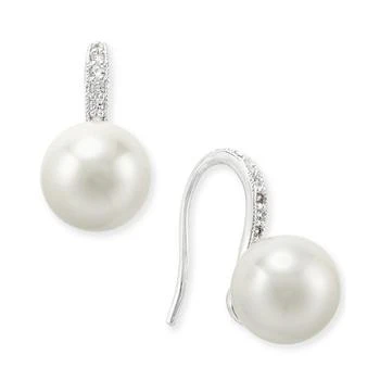 Charter Club | Silver-Tone Imitation Pearl and Pavé Drop Earrings, Created for Macy's,商家Macy's,价格¥182