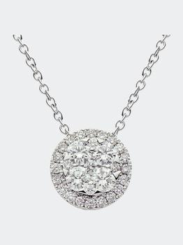 商品Round Diamond Illusion Pendant 18" CHAIN WITH ADDITIONAL LOOPS,商家Verishop,价格¥8760图片