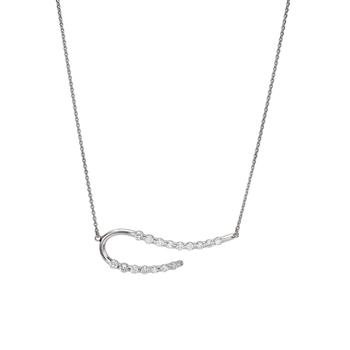 商品Âme Q 18K White Gold, Lab-Grown Diamond 1.06ct. tw. Bar Necklace图片