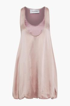 Valentino代购, Valentino | Layered hammered-satin mini dress商品图片 3折