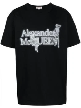 推荐Alexander McQueen `Neon Skeleton` Print T-Shirt商品