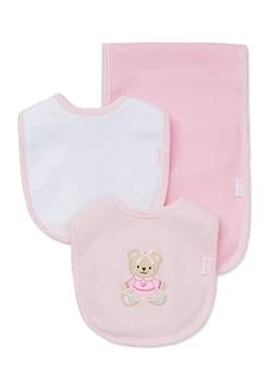 Little Me | 3-Piece Sweet Bear Bib and Burp Cloth Set,商家Belk,价格¥96