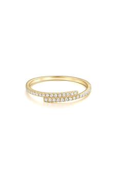 商品RON HAMI | 14K Yellow Gold Diamond Bypass Ring - 0.16 ctw.,商家Nordstrom Rack,价格¥3257图片