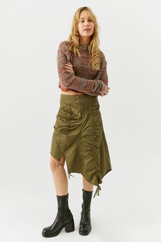 Urban Outfitters | UO Callix Ruched Cargo Midi Skirt商品图片,