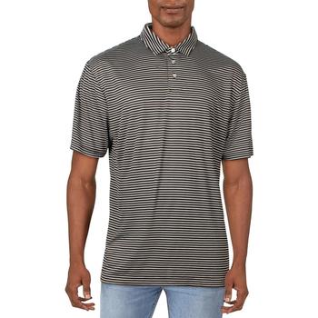 推荐PGA Tour Mens Striped Moisture Wicking Polo Shirt商品