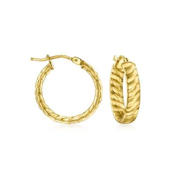Canaria Fine Jewelry | Canaria Italian 10kt Yellow Gold Twisted Hoop Earrings,商家Premium Outlets,价格¥1148