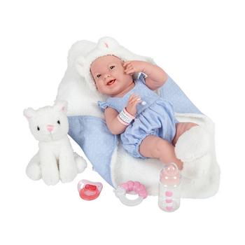 商品JC TOYS | La Newborn 15" Real Girl Baby Doll with Pet Cat Set, 10 Pieces,商家Macy's,价格¥377图片