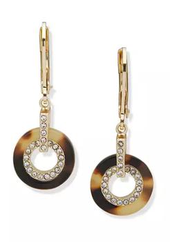 Ralph Lauren | Gold Tone Circle Link Tortoise Drop Earrings商品图片,