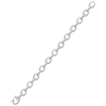 商品Sterling Silver Crystal Cable Chain Bracelet图片