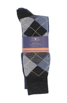 Lorenzo Uomo是什么牌子, Lorenzo Uomo | Lorenzo Wool Pattern Socks - Pack of 3商品图片 5.5折