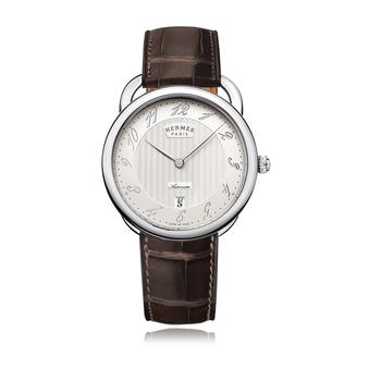 爱马仕手表代购, Hermes | Arceau Automatic Silver Dial Mens Watch 042598WW00商品图片 6.5折