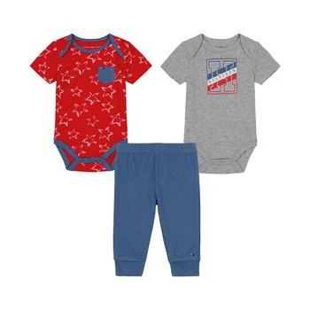 Tommy Hilfiger | Baby Boys Americana Bodysuits and Jogger, 3 Piece Set 2.9折