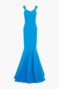 ROLAND MOURET, ROLAND MOURET | Orpheus fluted stretch-cotton cady gown商品图片 3折