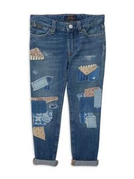 Ralph Lauren | Little Girl's Patchwork Jeans,商家Saks OFF 5TH,价格¥429