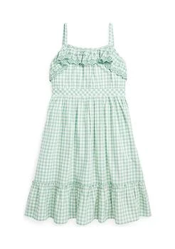 推荐Lauren Childrenswear Girls 7 16 Gingham Cotton Madras Dress商品