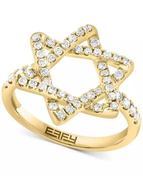 Effy | EFFY® Diamond Star of David Openwork Ring (1/2 ct. t.w.) in 14k Gold,商家Macy's,价格¥15422