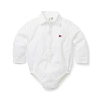 Janie and Jack | Train Oxford Bodysuit (Infant) 8折