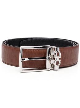 美国菲拉格慕腰带, Salvatore Ferragamo | Cerimonia Brown Hammered Leather Belt Salvatore Ferragamo Man商品图片 9.6折