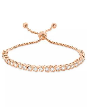 Macy's | Cubic Zirconia "S" Link Bolo Adjustable Bracelet in Rose Gold Plate,商家Macy's,价格¥201