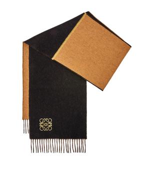 推荐Wool-Cashmere Two-Tone Anagram Scarf商品