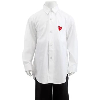 推荐Kids Long-sleeve Heart Patch Cotton Shirt商品