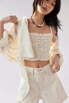 product UO Chelsea Linen Ruched Cami image