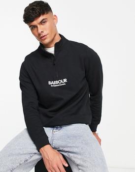 Barbour International, Barbour International | Barbour International Transmission half zip sweatshirt in black商品图片 