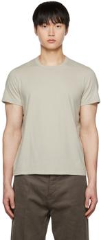 Rick Owens | Beige Grid Level T-Shirt商品图片,额外8.5折, 独家减免邮费, 额外八五折