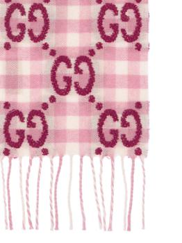 商品Gg Logo Wool Blend Scarf图片